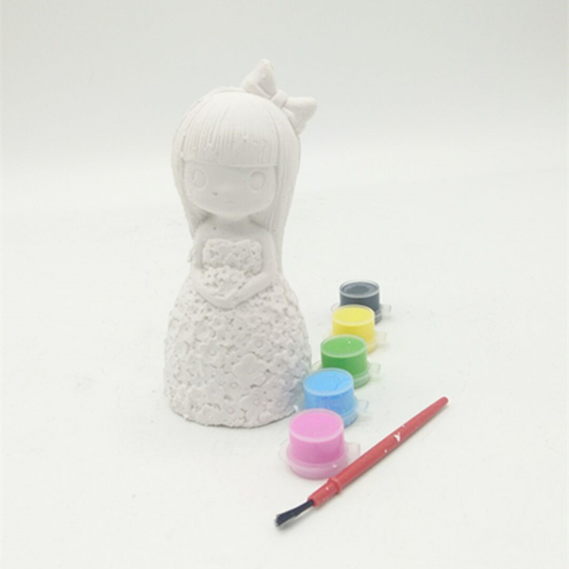 Bagged colored gypsum dolls, non-ceramic painted gypsum colored toys details Picture