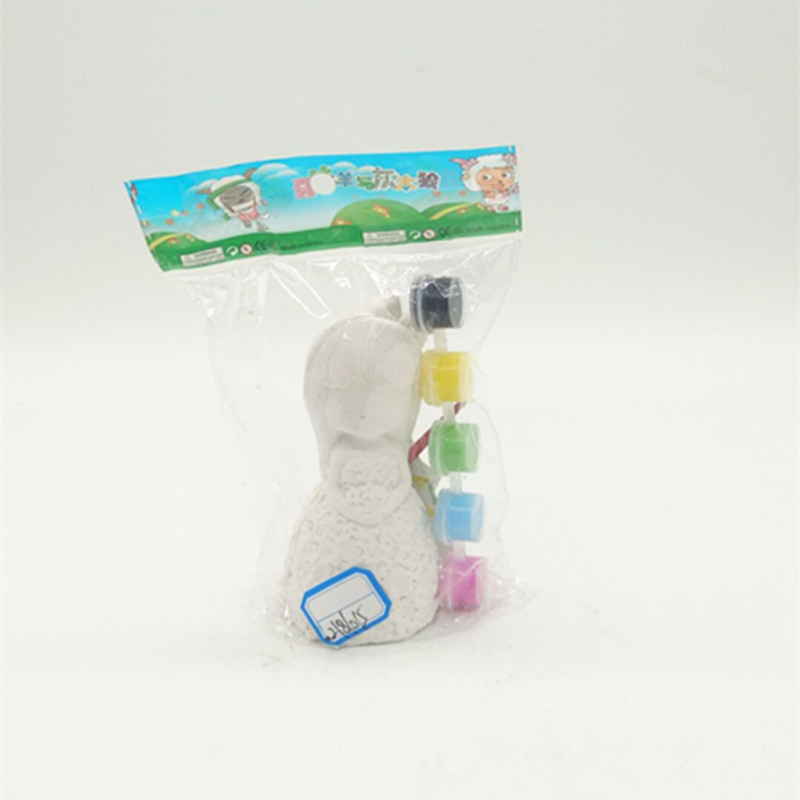 Bagged colored gypsum dolls, non-ceramic painted gypsum colored toys