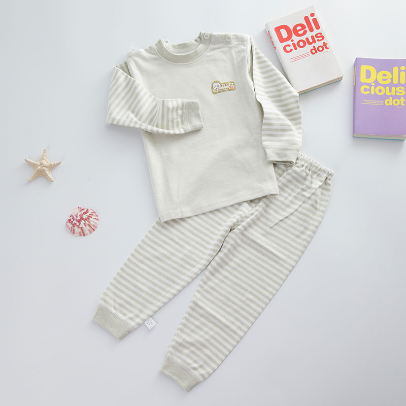 Tong Yin Newborn Baby Cotton Set Children Long Johns Long Sleeve Underwear Boys And Girls Shoulder Button Set Application Scenario