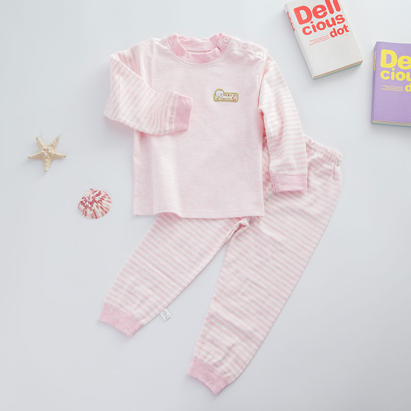 Tong Yin Newborn Baby Cotton Set Children Long Johns Long Sleeve Underwear Boys And Girls Shoulder Button Set