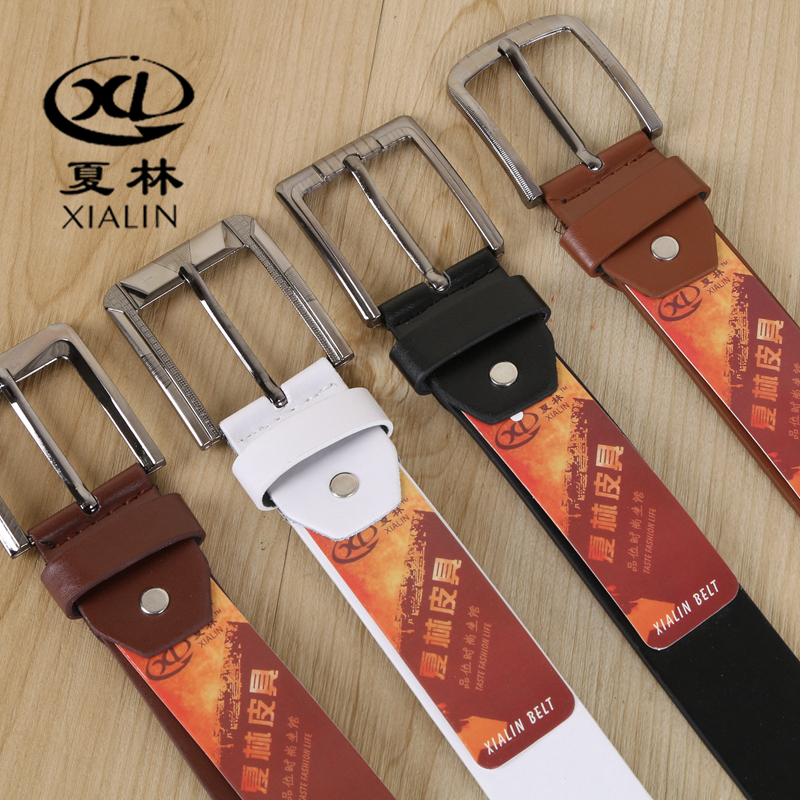 真皮纹腰带pu宽腰带正品针扣韩版皮带