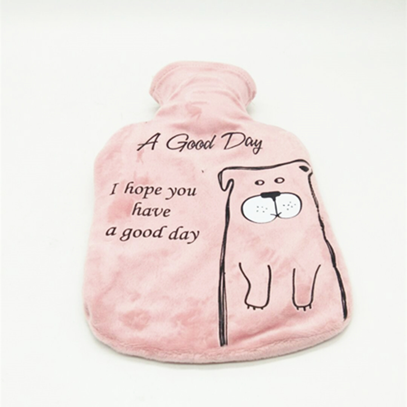 Cartoon premium hot water pad bag, cartoon plush thickened rubber hot water bag, explosion-proof water-filling warm water bag Specification image