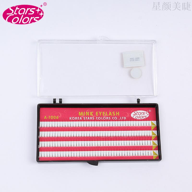 Star Yan Korea Planting Grafted Eyelashes Single Plant V-Shaped Grafted Eyelashes Imitation Mink Hair 2 Hair Bundle Specification drawing