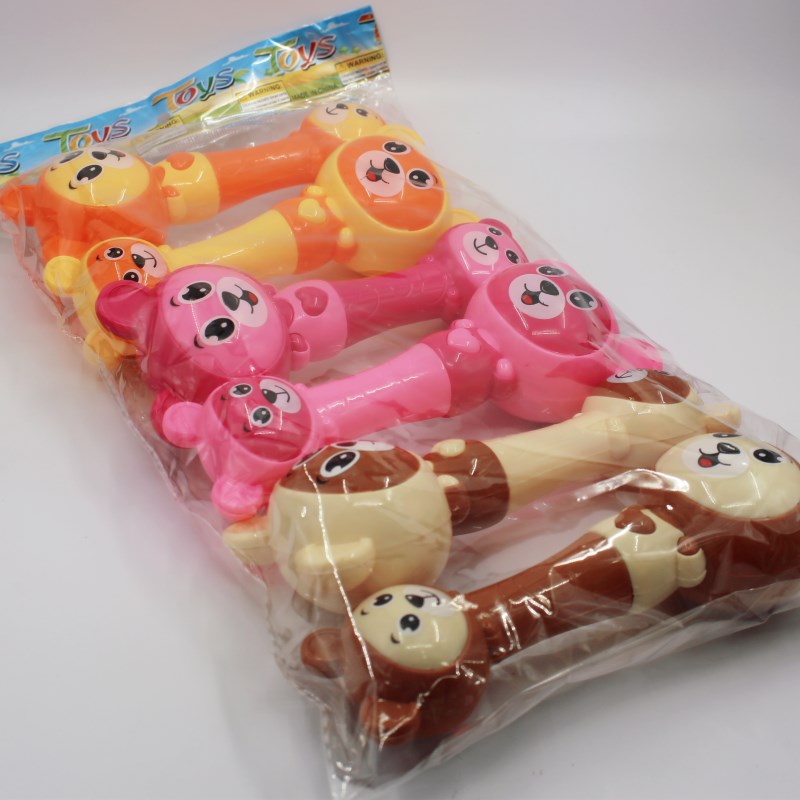 Wholesale of educational toys for newborns aged 0-1-3, children's cartoon bear hand-cranked bells Specification image