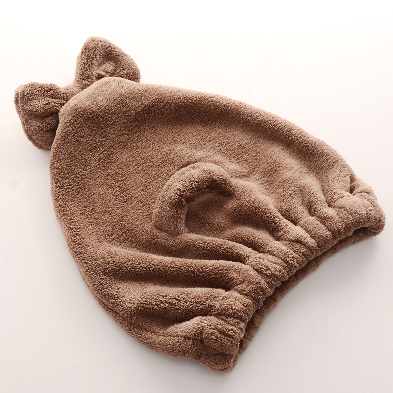 Warm fleece dry hair cap bow instantly absorbent gift counter genuine products exported to Europe, America, Japan and South Korea