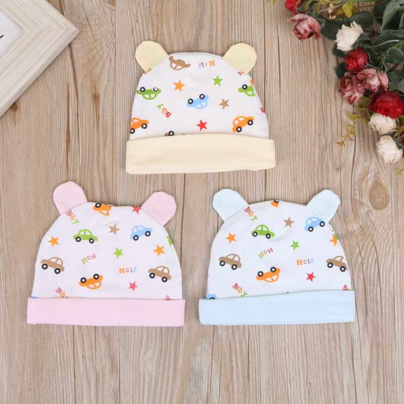 Shirley Doll printed dolly baby hat with two ears comfortable baby hat with cover head hat