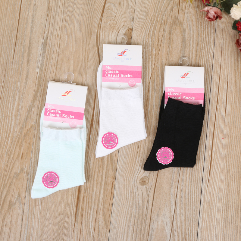 Longse 2017 calcetines de algodón cómodos calcetines de mujer clásicos finos Specification image
