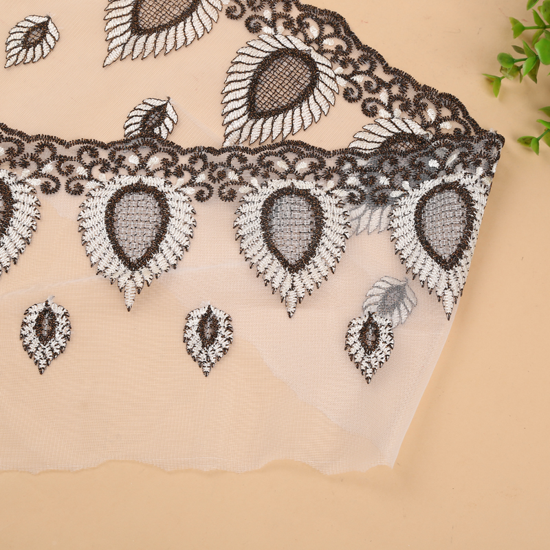 厂家直销 十九公分宽镂空波浪边花边 服装服饰辅料产品图