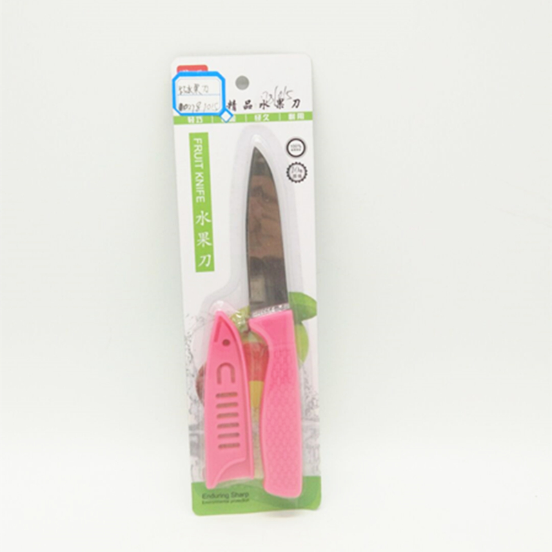 93 Stainless steel fruit knife folding fruit knife Peeling knife with knife cover portable household kitchen