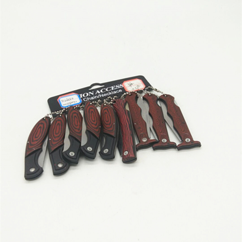 312 Wood grain knife Stainless steel folding small fruit knife outdoor pocket knife multi-functional knife