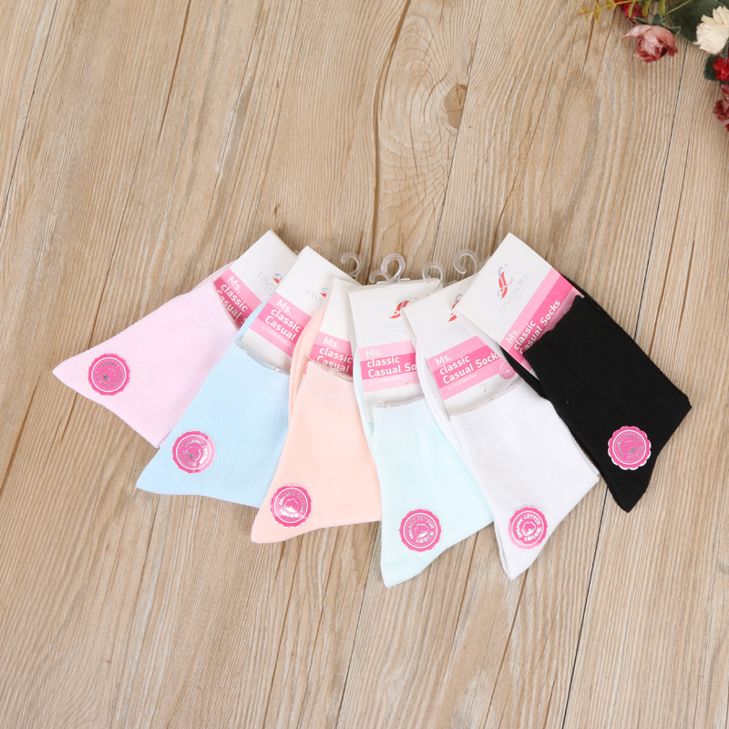 Longse 2017 calcetines de algodón cómodos calcetines de mujer clásicos finos details Picture