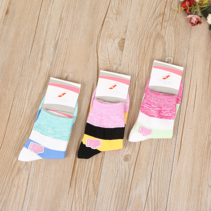 Langshi 2017 new all-cotton winter women's socks - comfortable and warm socks Specification image