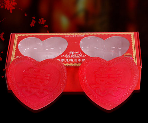 Wedding celebration supplies: Couple washing and grooming, dowry, auspicious character essential oil soap details Picture