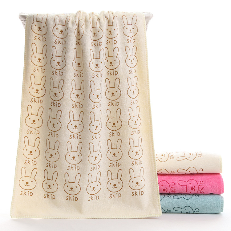 Factory direct sales of super soft, thickened, ultra-fine fiber printed towels, absorbent dry hair towels, beauty cleansing towels