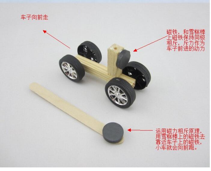 Self-made magnetic car and repulsive car model toys, small diy inventions for primary and secondary school students' science experiments and technology Specification image
