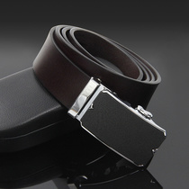 Leather belt for men automatic buckle leather pure cowhide pants belt two layers cowhide business belt everything with Peter Van
