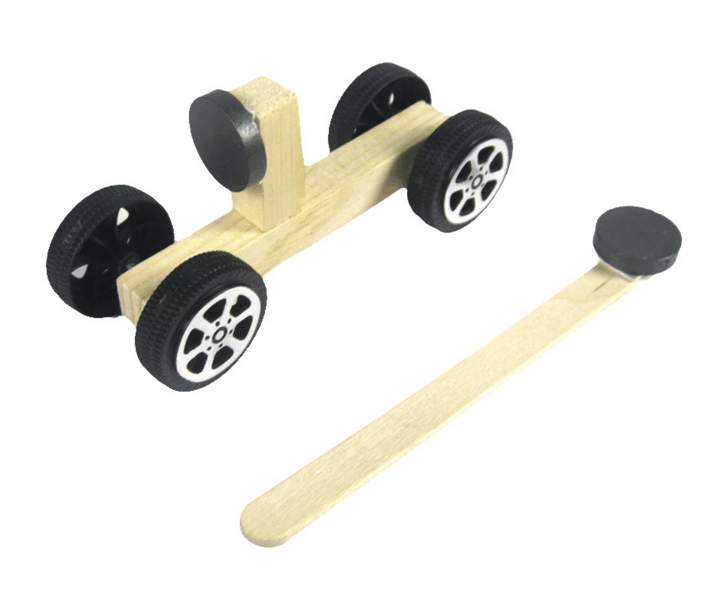 Self-made magnetic car and repulsive car model toys, small diy inventions for primary and secondary school students' science experiments and technology