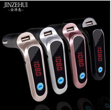Car FM transmitter hands-free phone car MP3 Bluetooth car player plug-in card USB charging