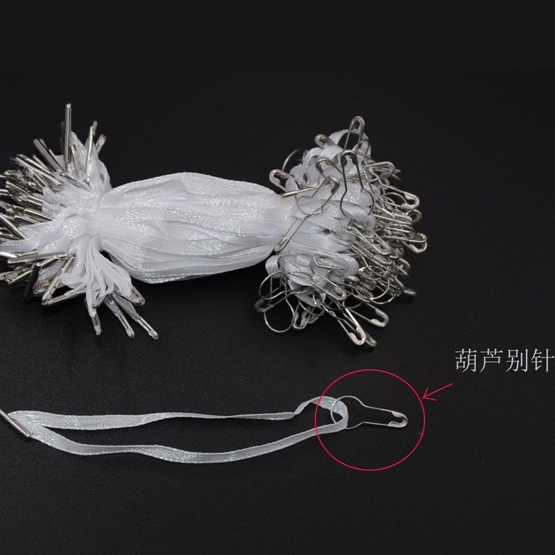 厂家直销多用途挂牌绳 别针吊绳铁铜别针压扣吊线 颜色多样细节图