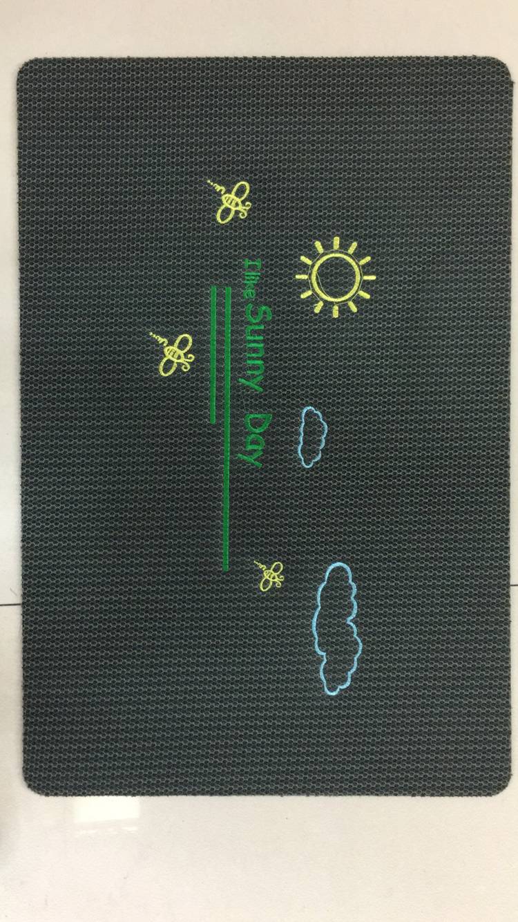 New rubber-soled honeycomb embroidered floor MATS, embroidered door MATS, honeycomb MATS, anti-slip floor MATS, foot MATS and door MATS details Picture