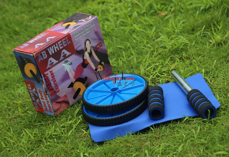 健腹轮 双轮 腹滚轮 双轮静音健腹器 家用收腹机 静音腹肌轮