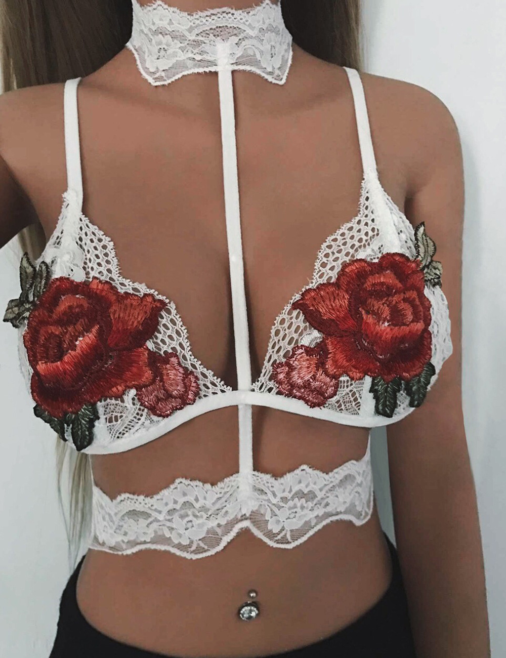 The new sexy lace-embroidered flower bra from EABY Amazon AliExpress in Europe and America in 2017 Specification image