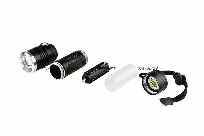 USB linterna recargable T6 luz fuerte linterna indicador de potencia linterna 26650 linterna Specification image