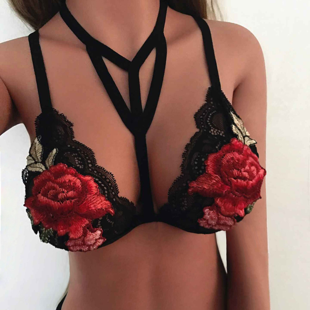 The new sexy lace-embroidered flower bra from EABY Amazon AliExpress in Europe and America in 2017