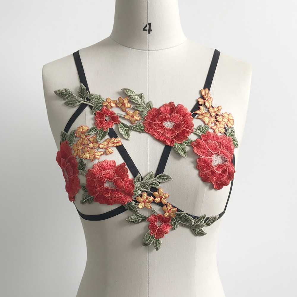 The new sexy lace-embroidered flower bra from EABY Amazon AliExpress in Europe and America in 2017 details Picture