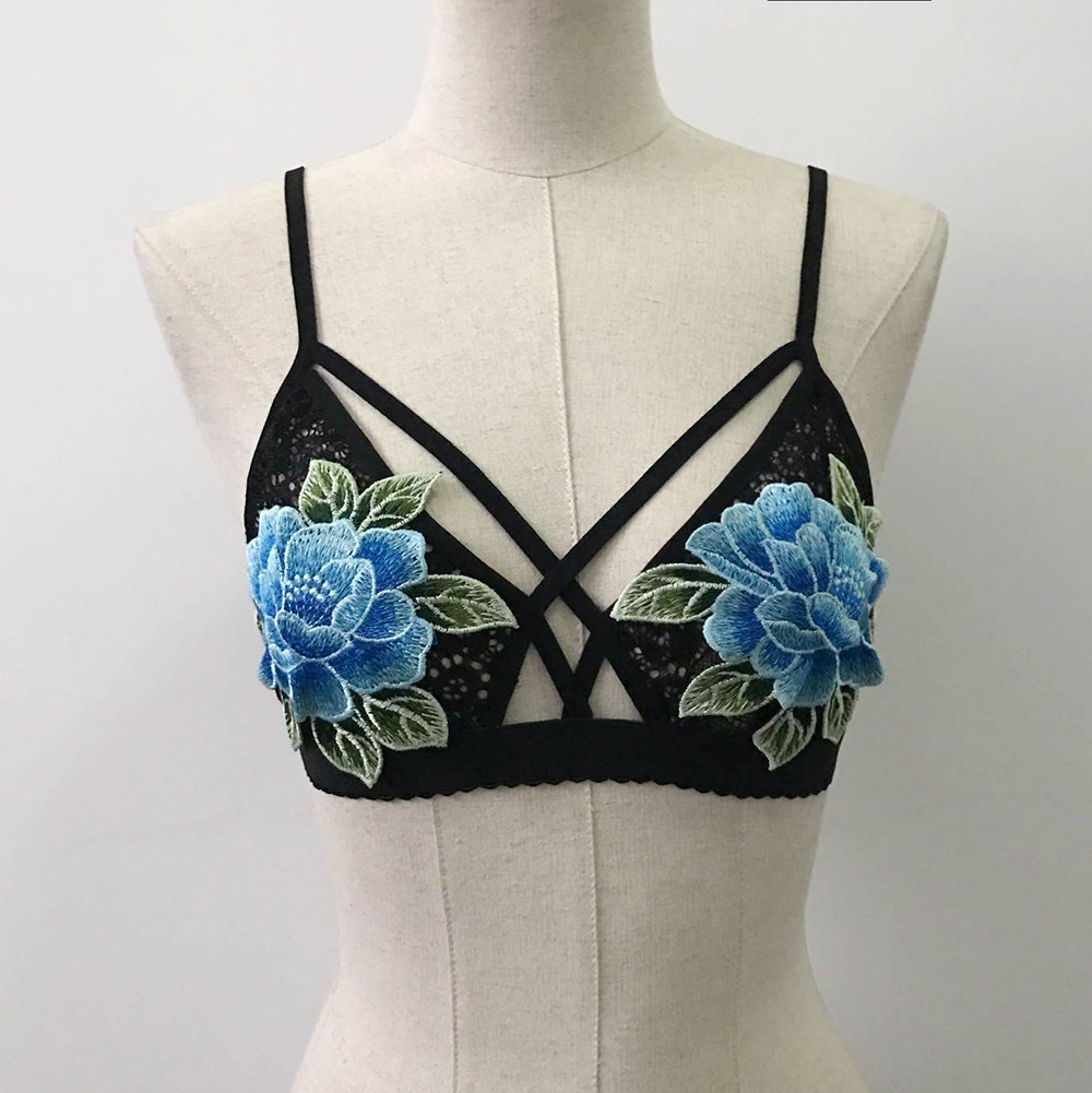 The new sexy lace-embroidered flower bra from EABY Amazon AliExpress in Europe and America in 2017 details Picture