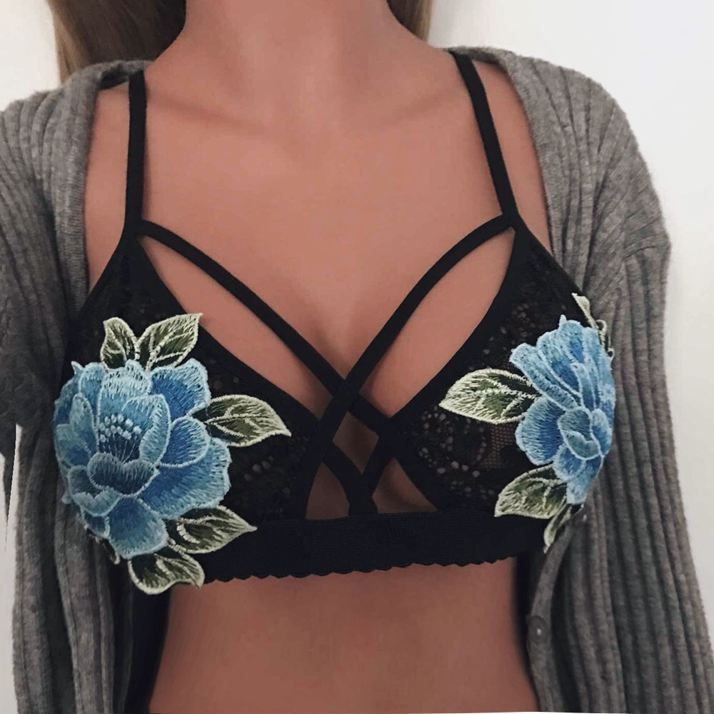 The new sexy lace-embroidered flower bra from EABY Amazon AliExpress in Europe and America in 2017