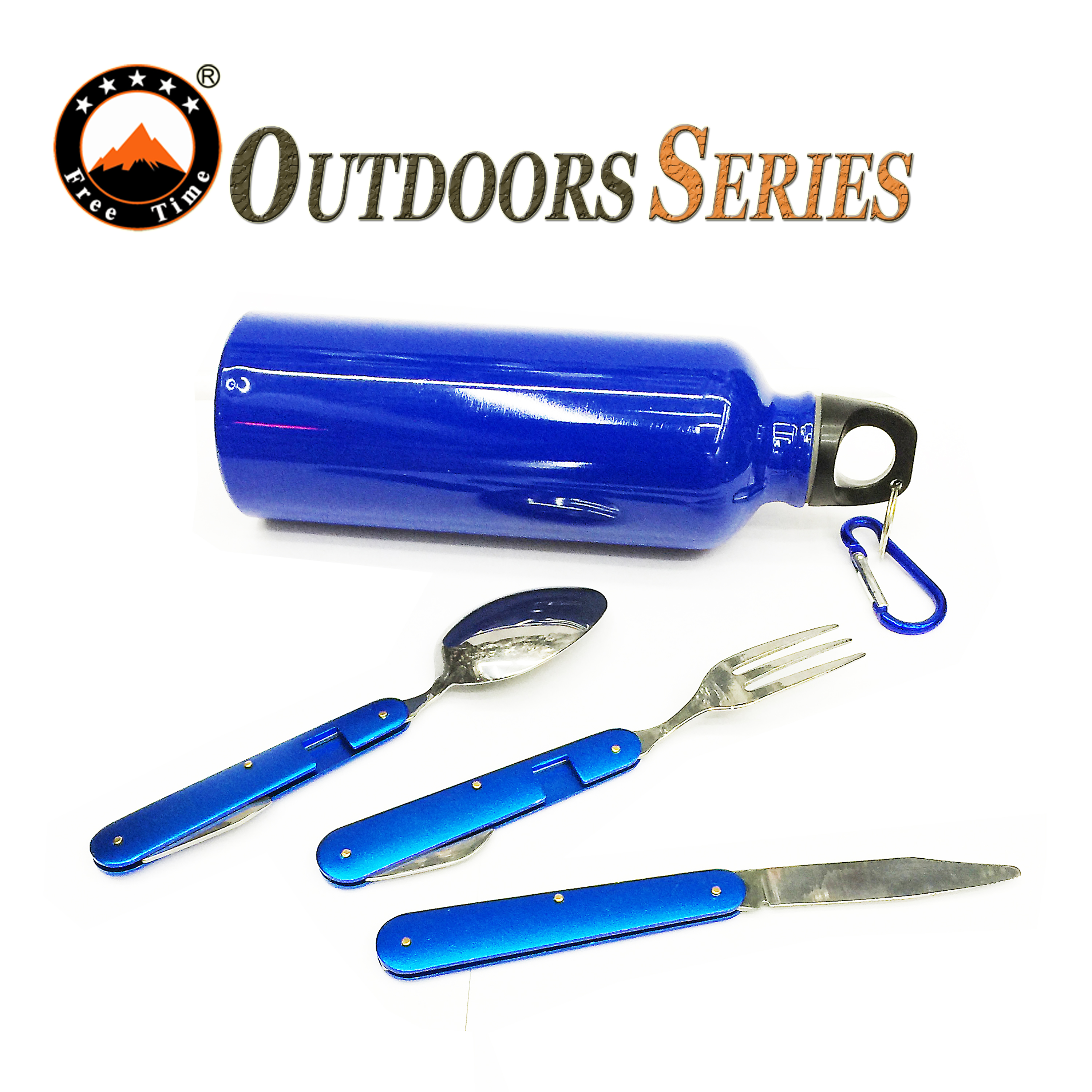 Aluminum kettle set, travel set, tableware and supplies, outdoor sports kettle set, knife, fork and spoon set Application Scenario