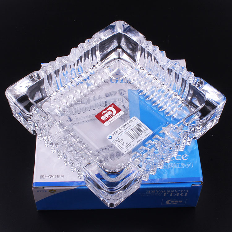 1016四方玻璃烟灰缸 青苹果烟缸 烟缸义乌日用品 工艺品详情图3