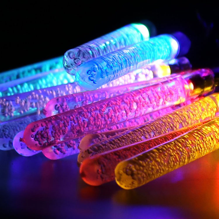 Bubble rod string light solar lamp string LED waterproof Christmas decorative lamp string