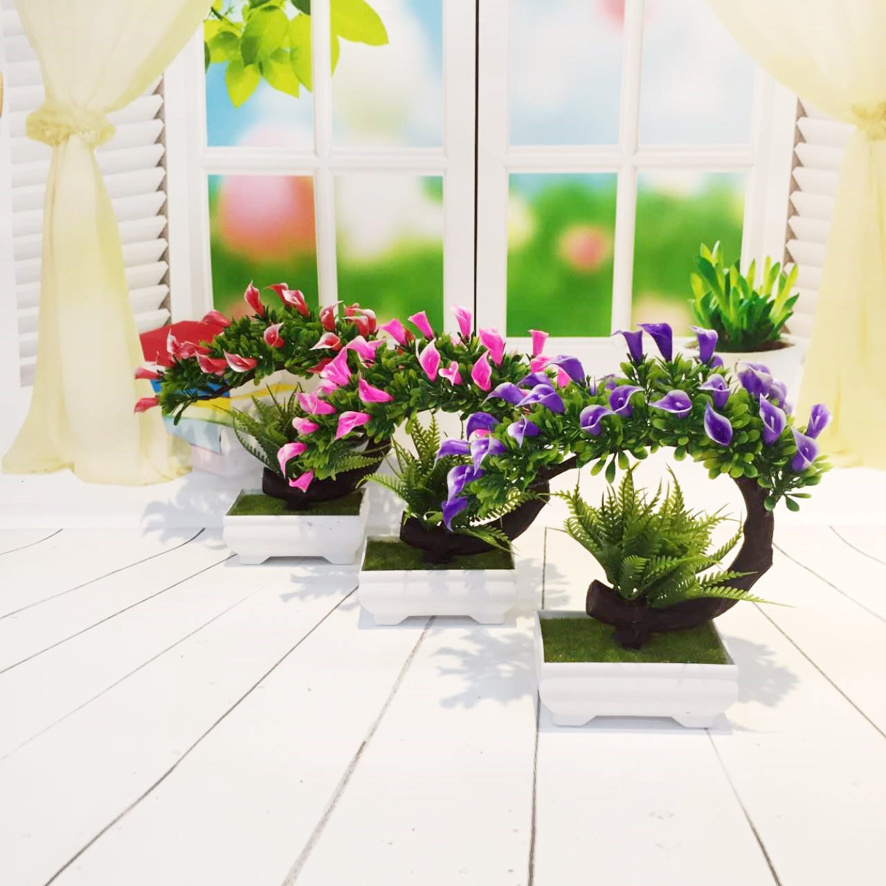 仿真花套装 客厅橱窗婚礼装饰花餐厅网咖房地产展会布置