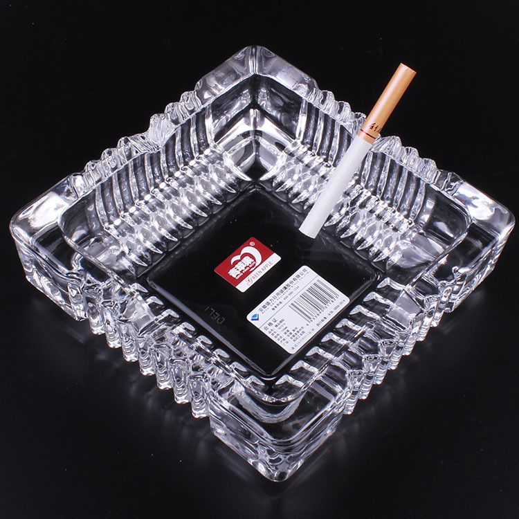 1016四方玻璃烟灰缸 青苹果烟缸 烟缸义乌日用品 工艺品