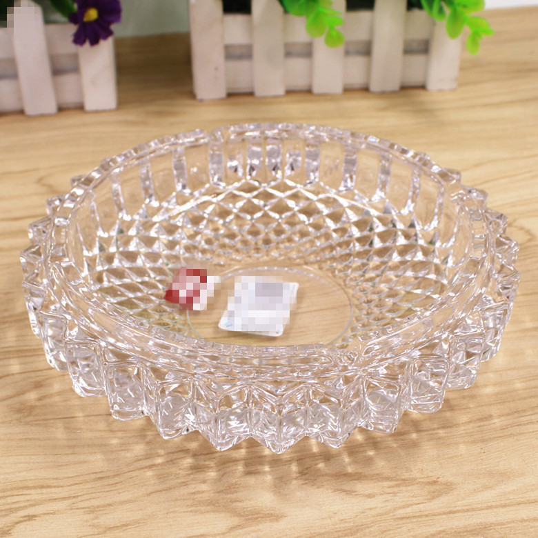 烟灰缸青苹果烟灰缸圆形鸟巢玻璃透明办公家用饰品精品产品图