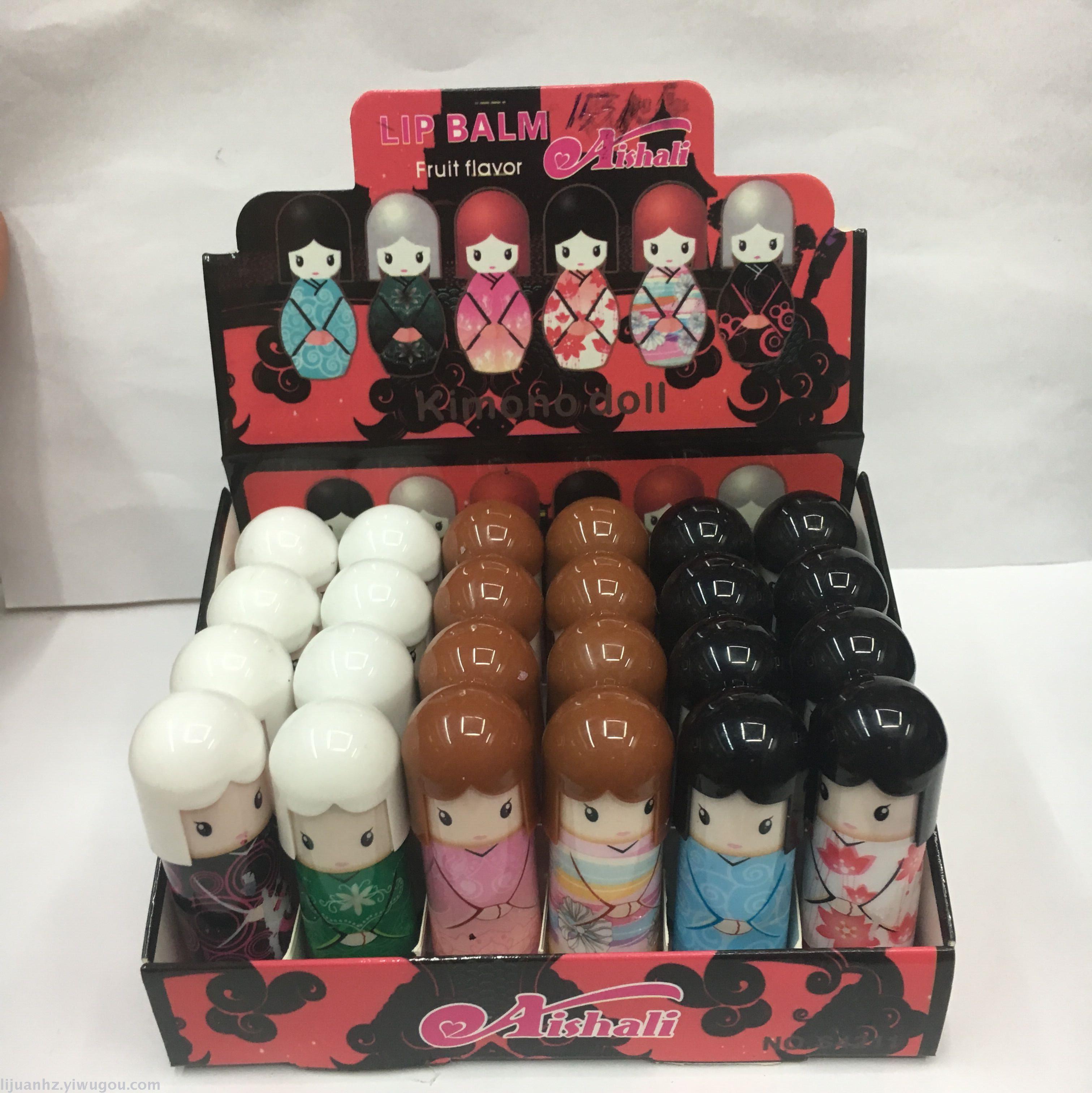 Colorful cartoon lipstick beautiful lipstick moisturizing lip protection two-color lipstick bright color mouth wax