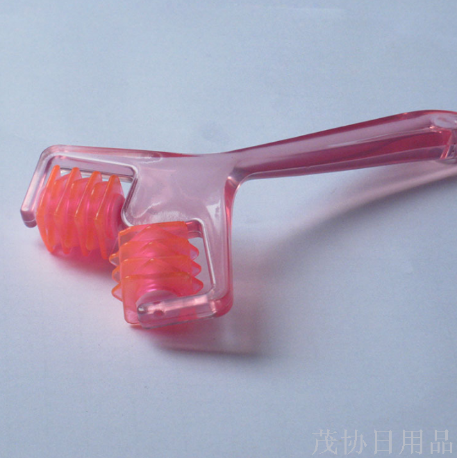 Chin slimming massage device, face slimming massage wheel, staggered feather wheel design, massage device manufacturer wholesale Specification image