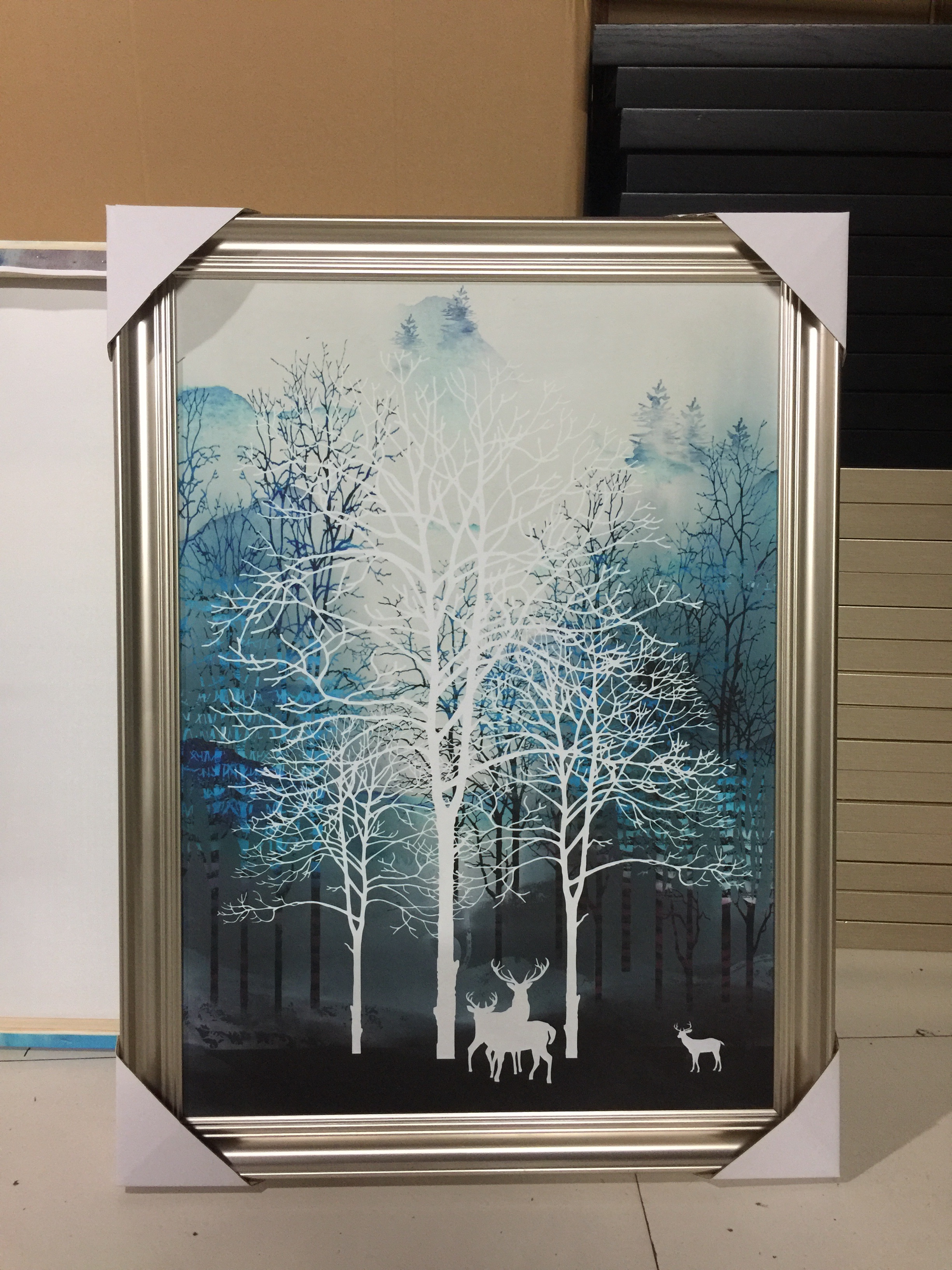 Nordic decorative painting triptych thumbnail