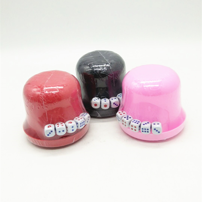 单个骰盅 圆形彩色骰盅 酒吧夜店KTV用品带底盖筛盅