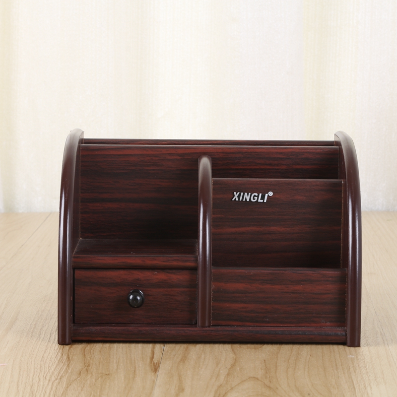 Office stationery wooden file rack with drawer storage box small storage cabinet thumbnail