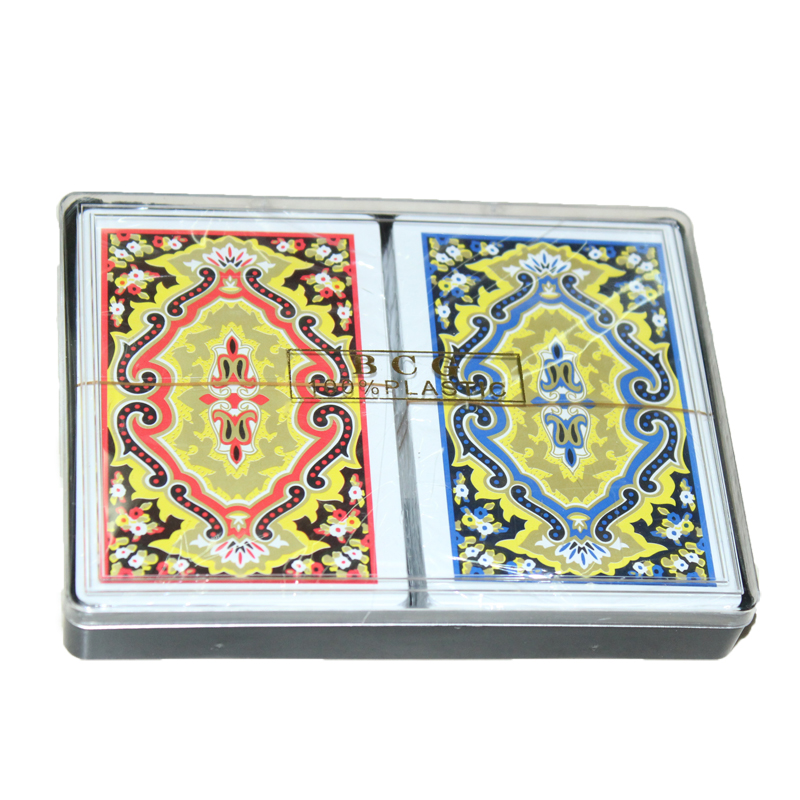 BCG plastic 25S double pair plastic brand new waterproof foreign trade poker Specification drawing