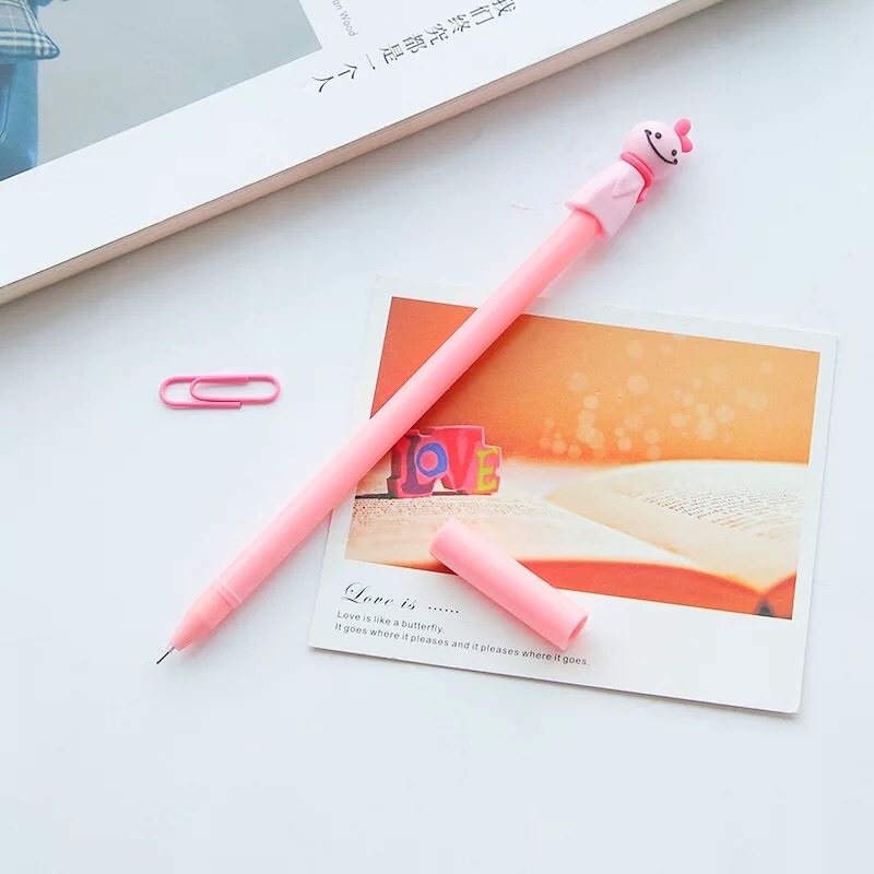 日韩国卡通0.5黑色中性笔 可爱晴天娃娃造型水笔细节图