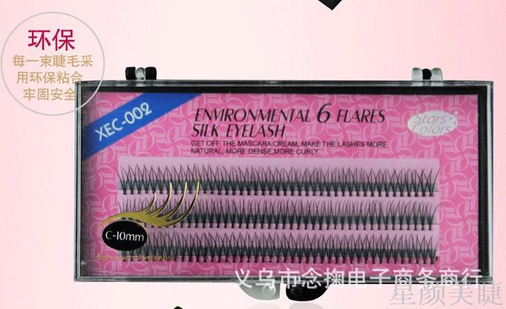 Cross Type 6 A Bunch Of Grafted Eyelash Hair Light Slender Long Thick Curling Type Wholesale