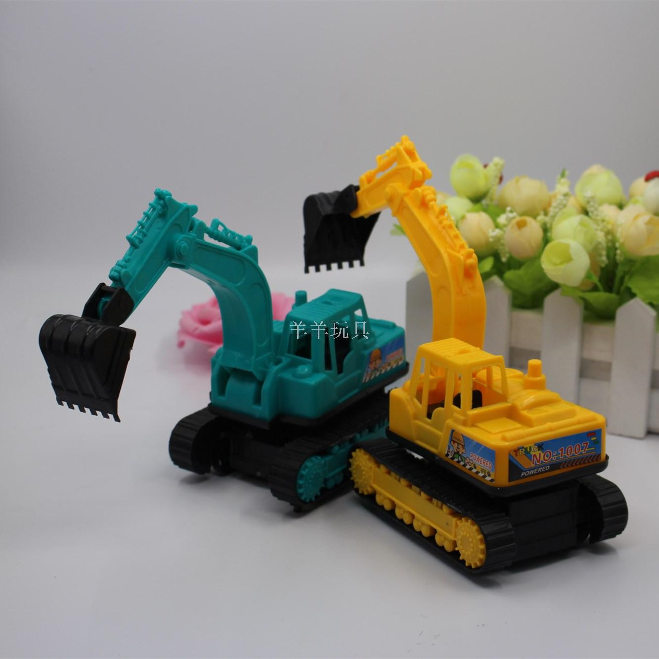 Creative inertia engineering vehicles, small excavators, excavators, cranes, fun children's toys, street stall goods wholesale Specification image