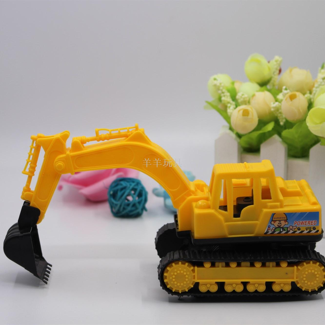 Creative inertia engineering vehicles, small excavators, excavators, cranes, fun children's toys, street stall goods wholesale
