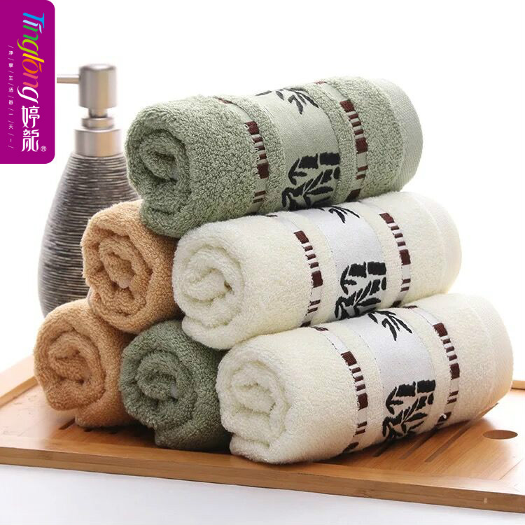 Tinglong gift custom advertising logo bamboo fiber towel wholesale beauty towel for men and women