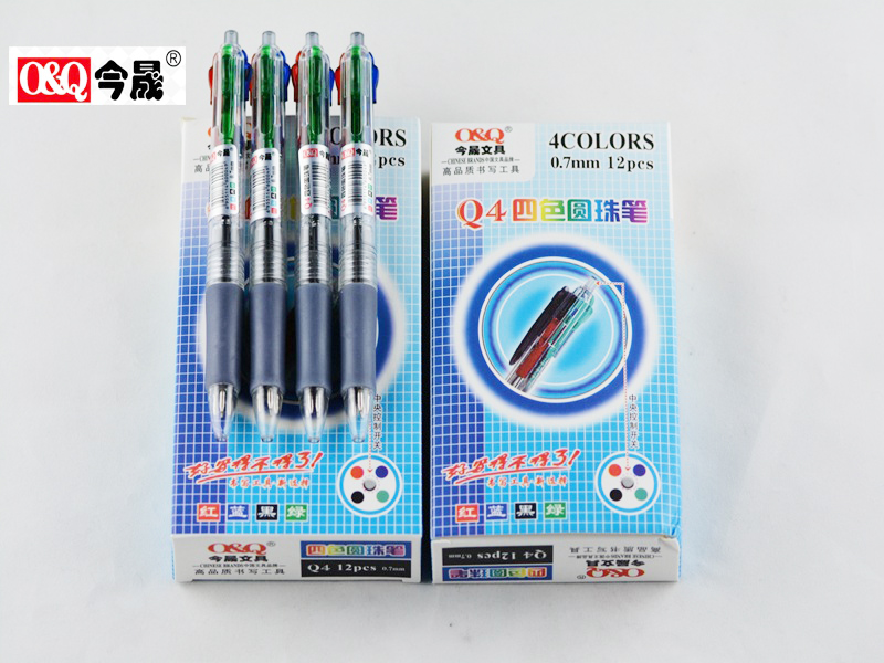 Wholesale of Jinsheng Q4 Jinsheng Central Switch 4-color Ballpoint pens in red, blue, green and Black Specification image