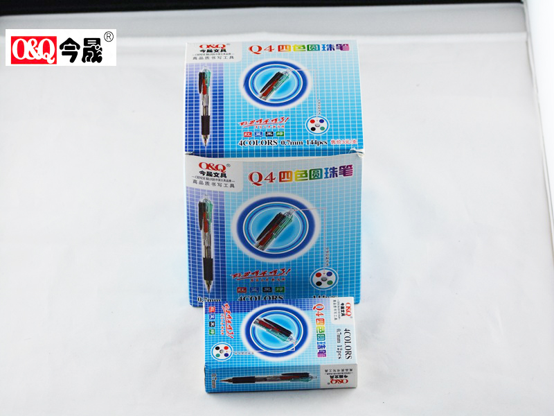 Wholesale of Jinsheng Q4 Jinsheng Central Switch 4-color Ballpoint pens in red, blue, green and Black Application Scenario
